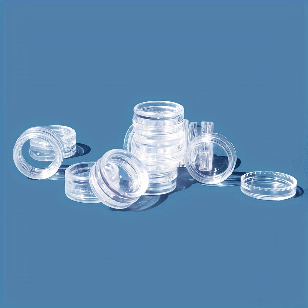 

100 Pcs, 1g Clear Ps Plastic Mini Jars, Ultra Small Pots For Cream, Eye Cream, Lip Balm, Smaller Than A Coin, Cosmetic Storage Containers