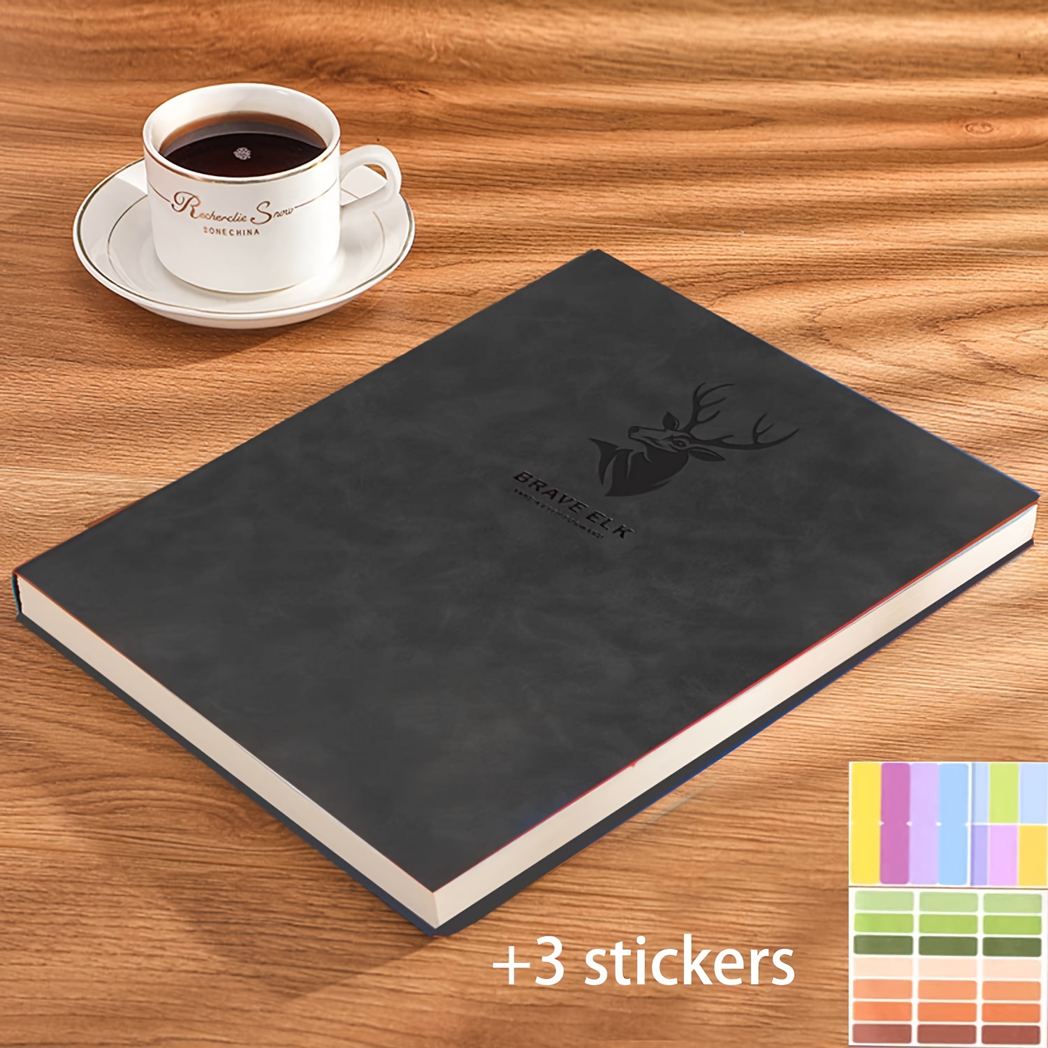 E-shop A4 Premium Kunstleder Notizbuch - 100 Seiten/200 Seiten Hochwertiges Schutzpapier | Strapazierfähiges und weiches Kunstleder Notizbuch, geeignet