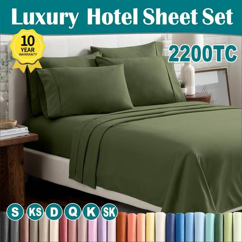 3 4pcs hotel 2200tc microfiber fitted flat sheet set ultra soft breathable bed sheets sets stretch to 40cm deep pocket 1 fitted sheet 1 flat sheet 1 2 pillowcases au size