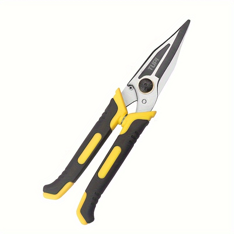 Sharp And Powerful Scissors, Tin , Stainless Steel Sheet Metal Shears, Black