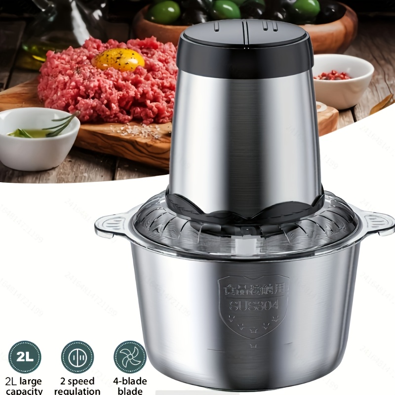   electric food processor for chopping blending and grinding 300w meat grinder and food chopper ideal for vegetables onions garlic meat nuts and food