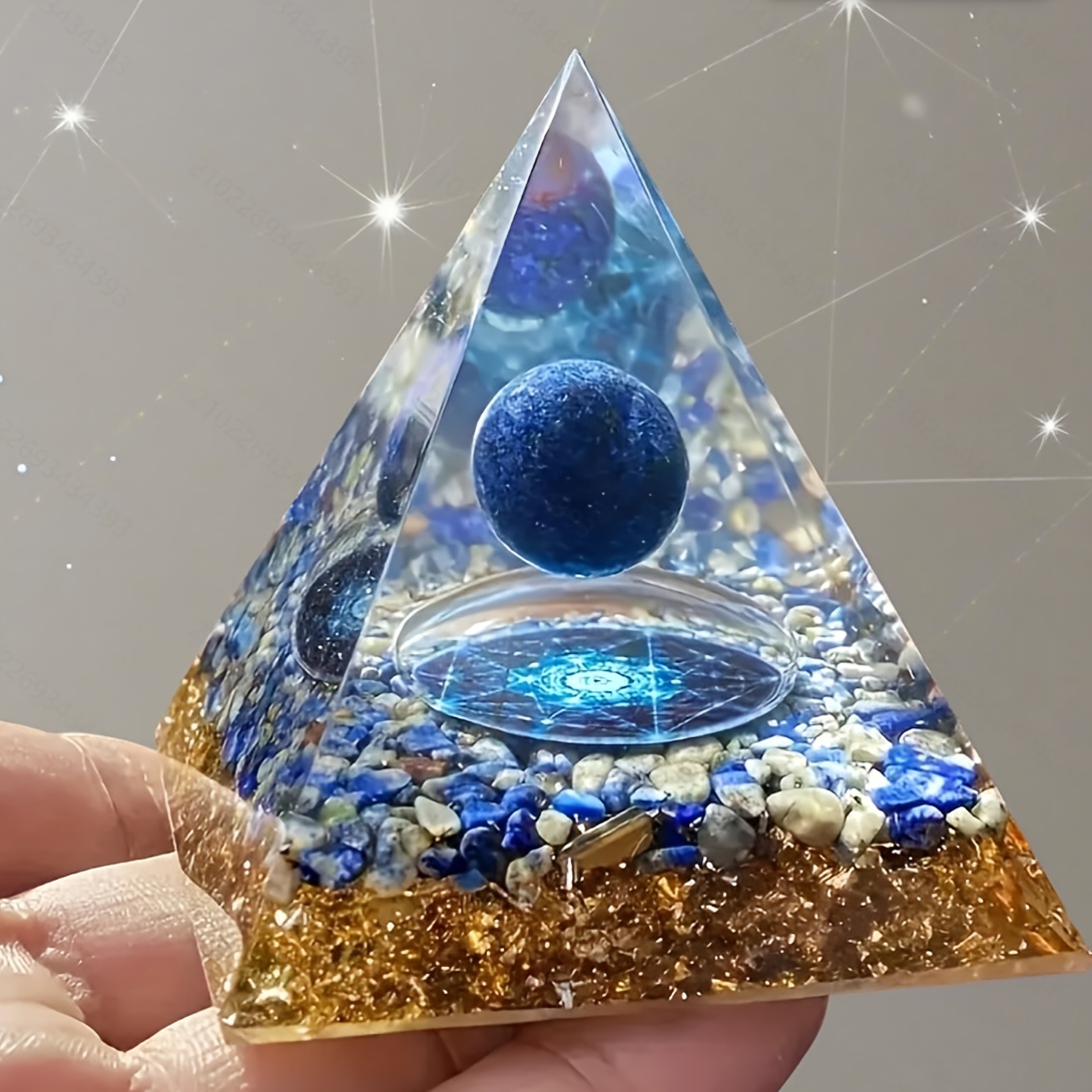 1pc   pyramid desktop home decoration lapis stone pyramid perfect gift for christmas valentines day new year   festivals details 9