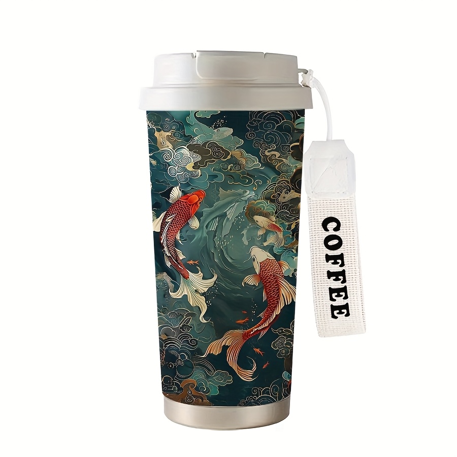 A Stylish 530ml Mug Featuring A Trendy , Perfect For Coffee Enthusiasts. This Double-walled Cup Is Insulated For Hot And Cold Beverages, Making It Ideal For Use At Home