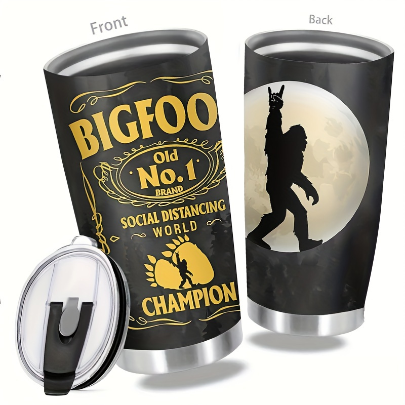 

Bigfoot Old No.1 Brand Social Disancing -20oz Stainless Steel Tumbler With Witty Quote For Restaurant- Double-walled Insulated, Spill-resistant Lid - Perfect Gift For Holidays & Birthdays