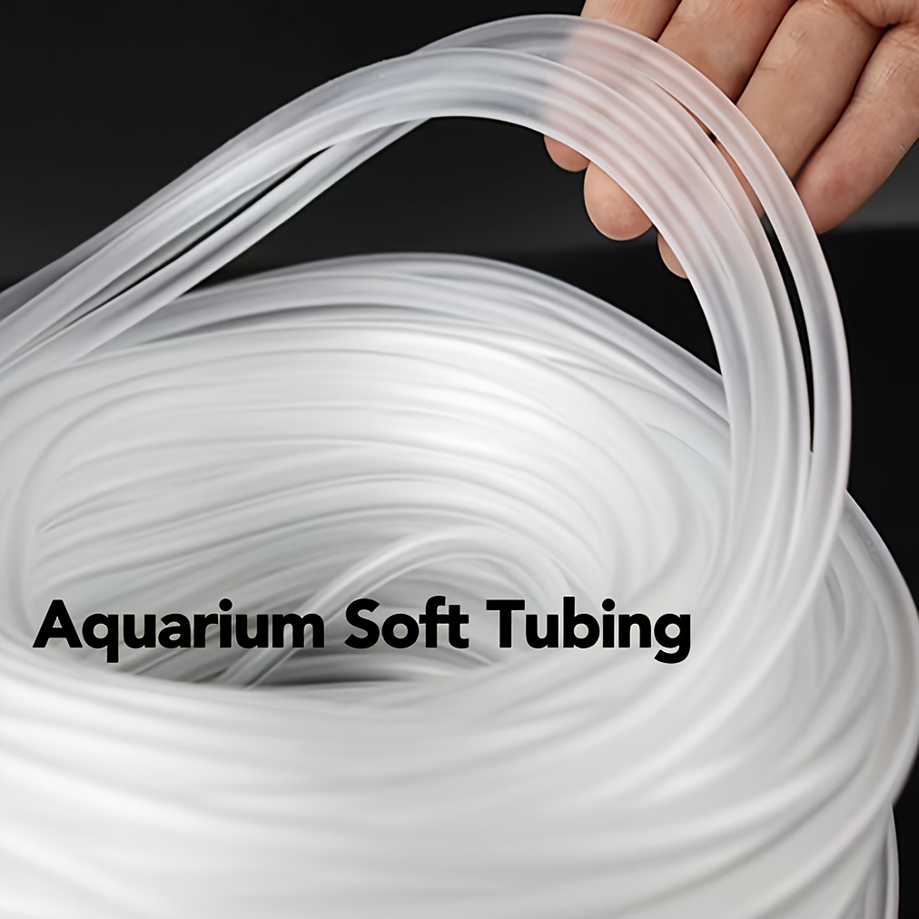 TEMU 6.5ft Aquarium Soft Tubing For Oxygen Delivery - Flexible Pvc Air Hose, 4mm Inner Diameter, Elastic & For Fish Tanks, Aquarium Accessories Transparent Tubing Aquarium Hose