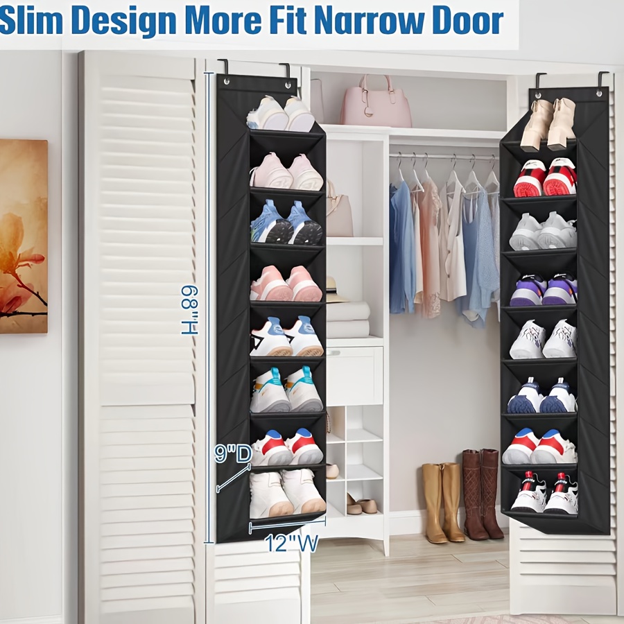 Door Shoe Rack Over Door Pocket Organizer Hanging Shoe Organizer