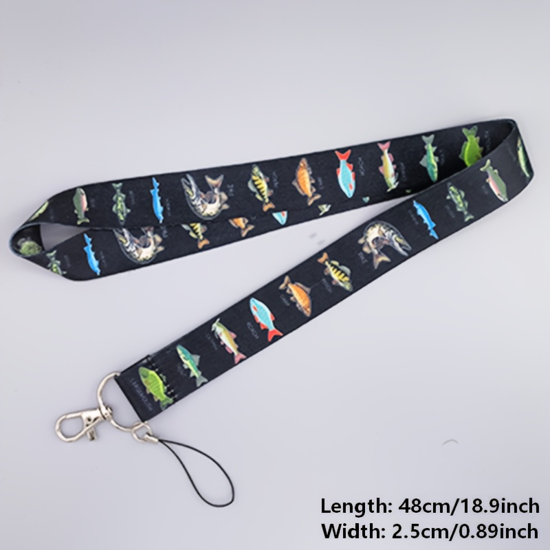 Image of 1 Fashionable And Fun Many Fish Long Keychain Lanyard |, Ideal For Mobile Additions, Id Holders, And Gym Use