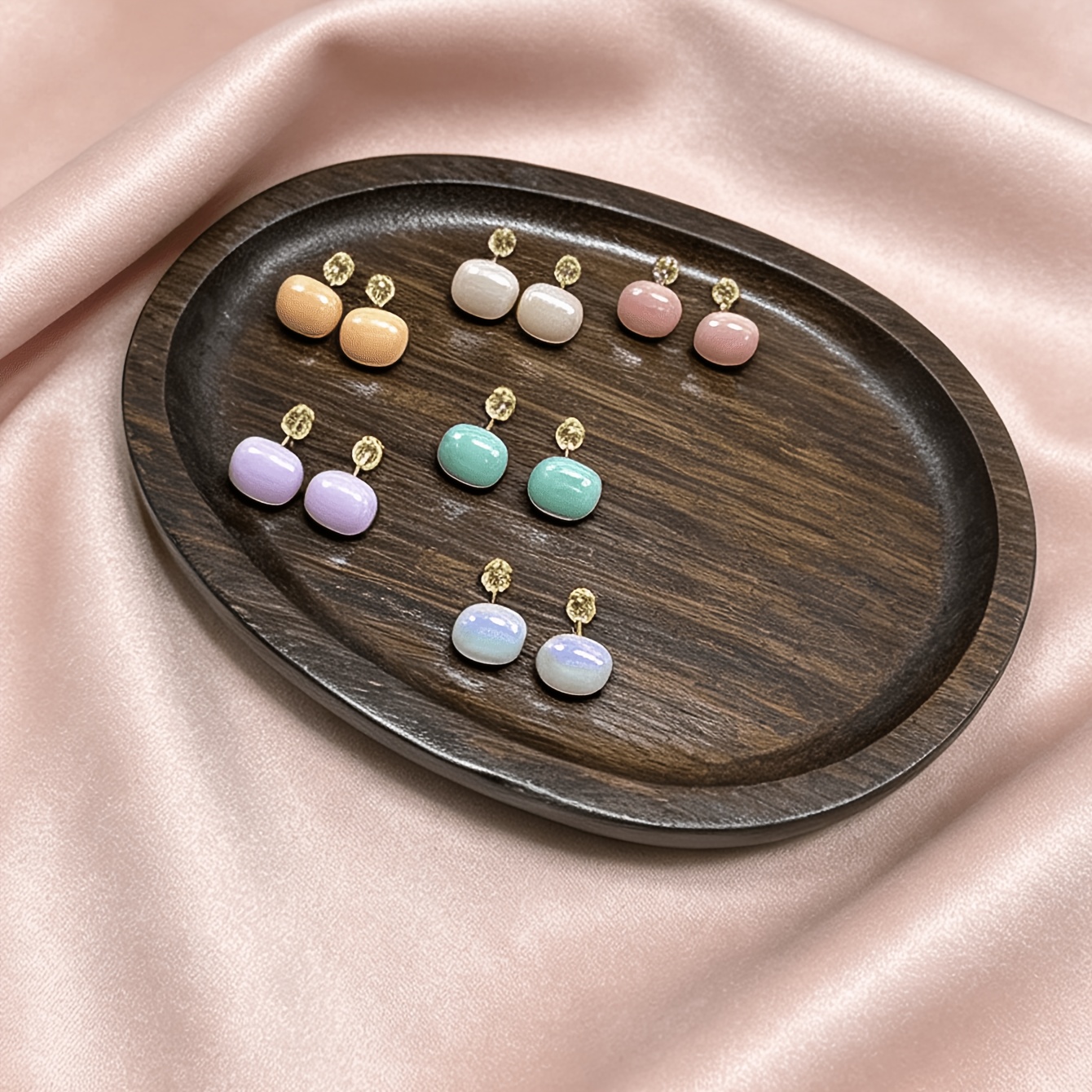 6 Pairs Elegant Cute All-Match Geometric Earrings Set