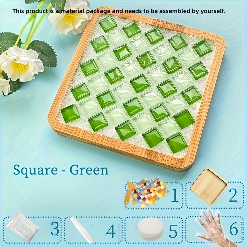 Image of 1pc/6pcs Diy Mosaic Coasters And Heat Insulation Pads, Suitable For Study Rooms, Living Rooms, And Dining Rooms. Can Be Used As An Activity For Friend Gatherings, Or As A Gift For