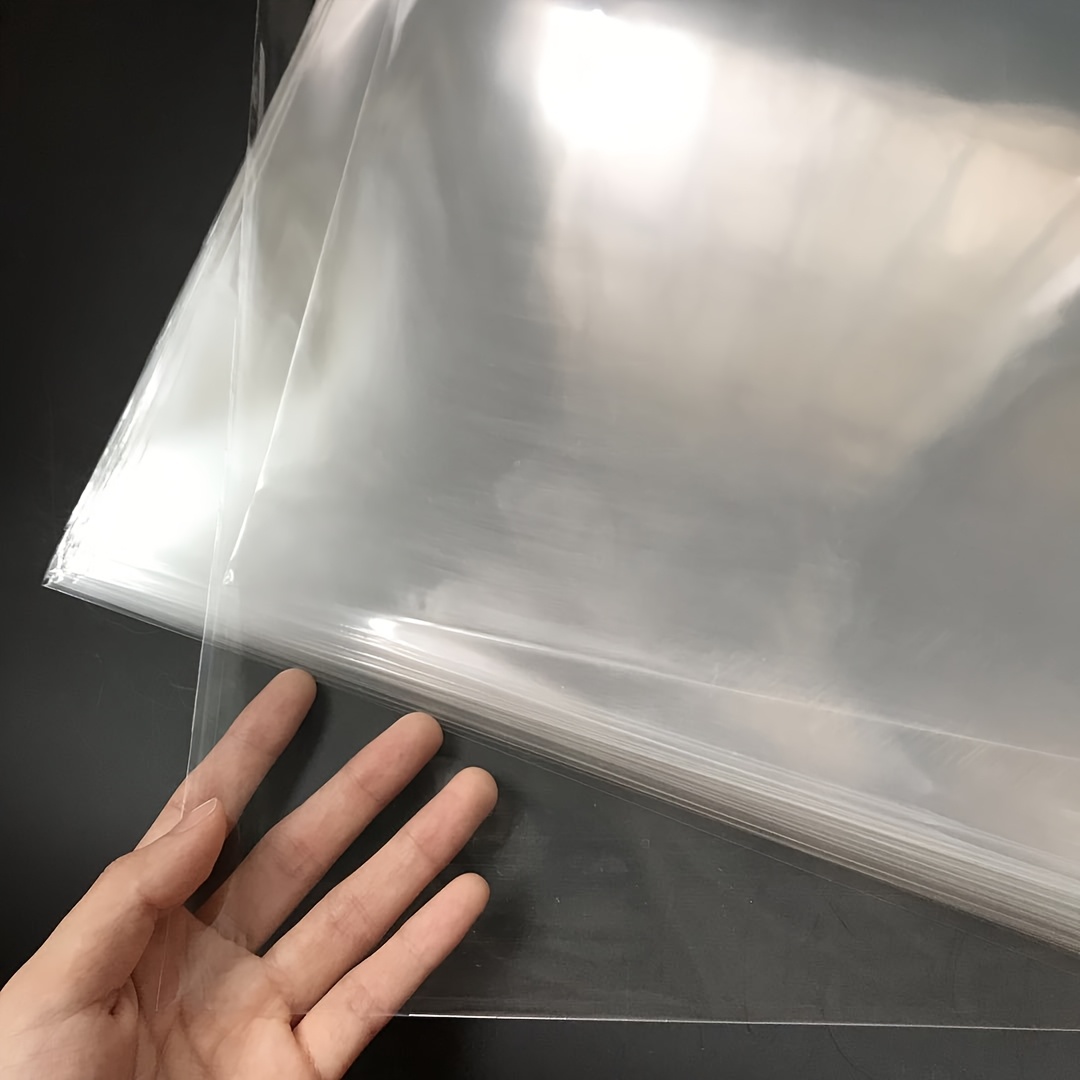 

50/100pcs Transparent Plastic Lp Record Sleeves, Uncharged Protective Album Covers For Vinyl Record Albums, Single And Double Sleeve Set, With Other Plastic Material