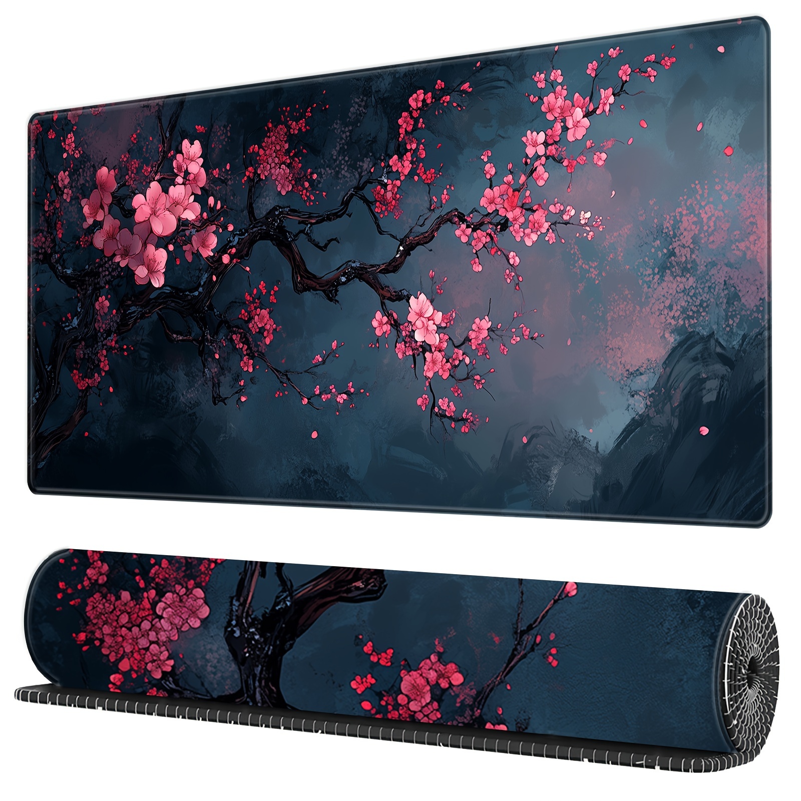 

Bhjlaxr Blossom Gaming Mouse Pad, Washable Desk Mat, Large , Japanese & Gaming Mouse Mat For Decor, 31.5x11.8