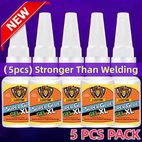 5pcs 20g high strength transparent suitable for universal shoe repair tire fastening metal leather ceramic plastic waterproof strong low odor traceless repair industrial contact
