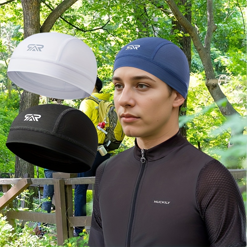 

Premium Thin Breathable Cap, Helmet Liner Sweat Wicking Cap, Running Cooling Sun Protection Cap, For Men Women