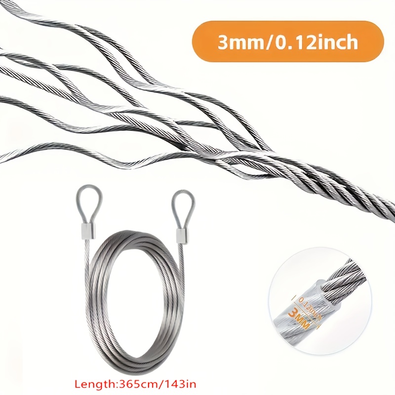 Stainless Steel 48pcs Sunshade Sail Hardware Kit - Triangular And Square Awning Fixing Accessory Set - for Outdoor Use, Includes Screw Buckles, Spring Hooks, Eye Pads, PVC Coated Steel Wire Rope, And Screws