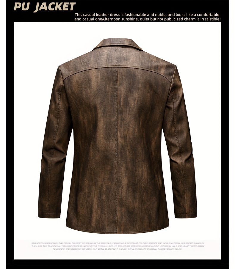 mens casual suits notched collar 3 buttons retro motorcycle     leather suits   leather jackets business casual distressed large lapel suit jackets mens party dresses autumn and winter all match jackets business mens performance clothes casual motorcycle jackets windproof and windproof   leather jackets details 4