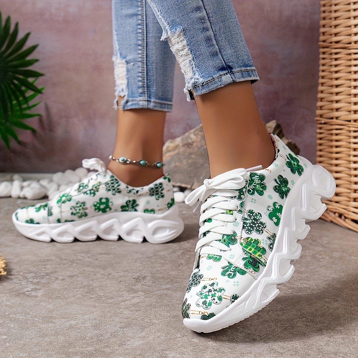 Zapatillas Verdes Mujer - Temu