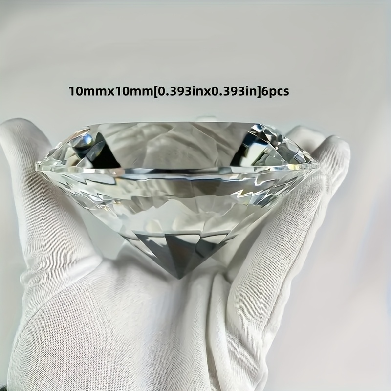 TEMU 6 Splendide Perline Tonde in Vetro Bianche - per Fai da Te su Gioielli e Accessori, Creazione di Gioielli