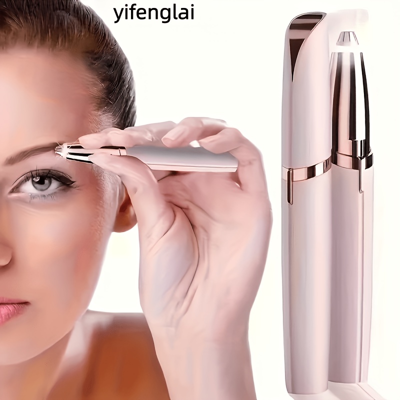 electric eyebrow and body hair trimmer usb powered unisex full face and body hair removal device   with lithium battery automatic cleaning technology     usb charging cable abs material wet and dry use