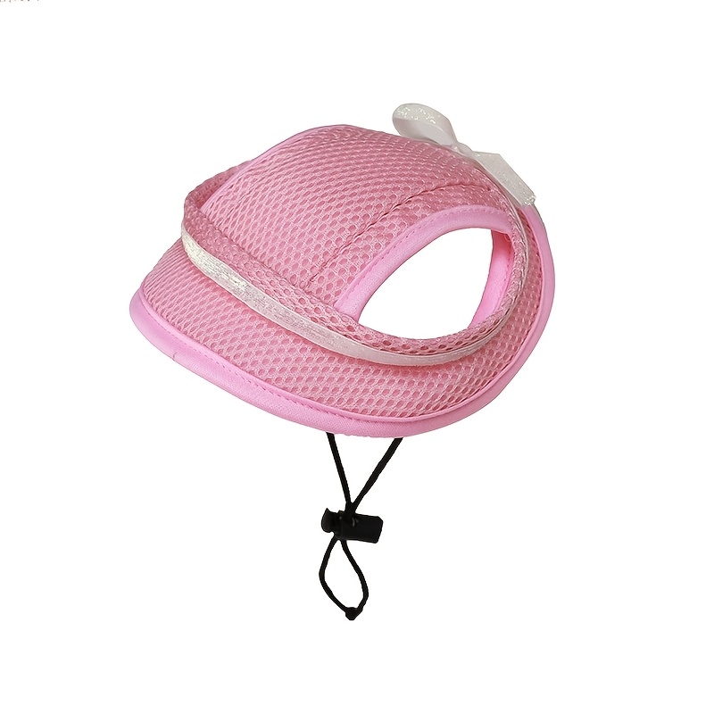 1pc Pet Sun Hat Spring Summer Uv-Protective Dog Cat Hat Cute Candy Color Bowknot Pets Outdoor Breathable Mesh Porous Outdoor Protection Cap