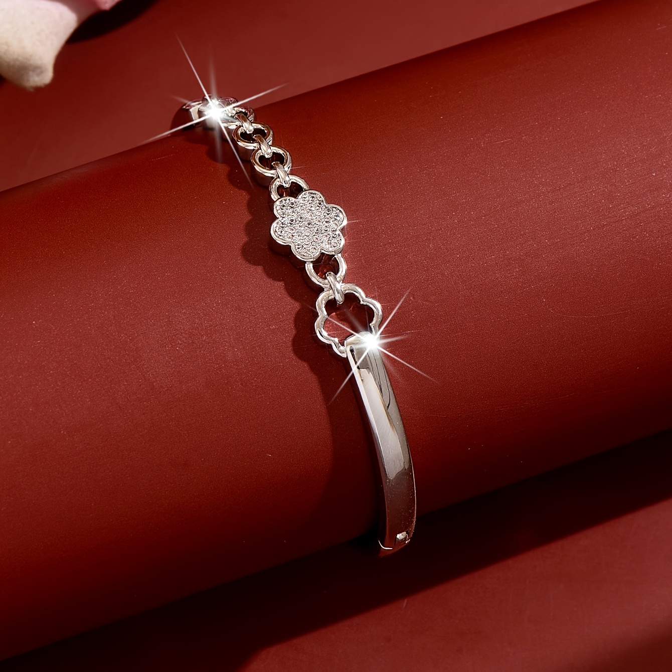 Floral Bracelet with Delicate Design, Elegant Gift