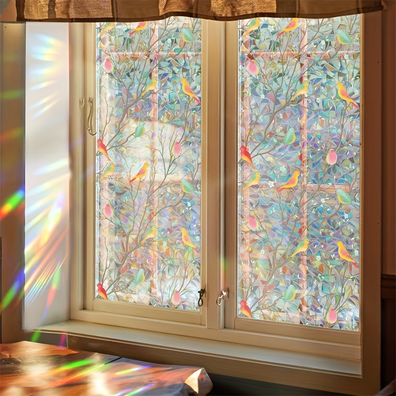 

Privacy Window Film 3d Anti-ultraviolet Window Film, Self-adhesive Window Film, Home Kitchen Office Heating Control, Rainbow Effect