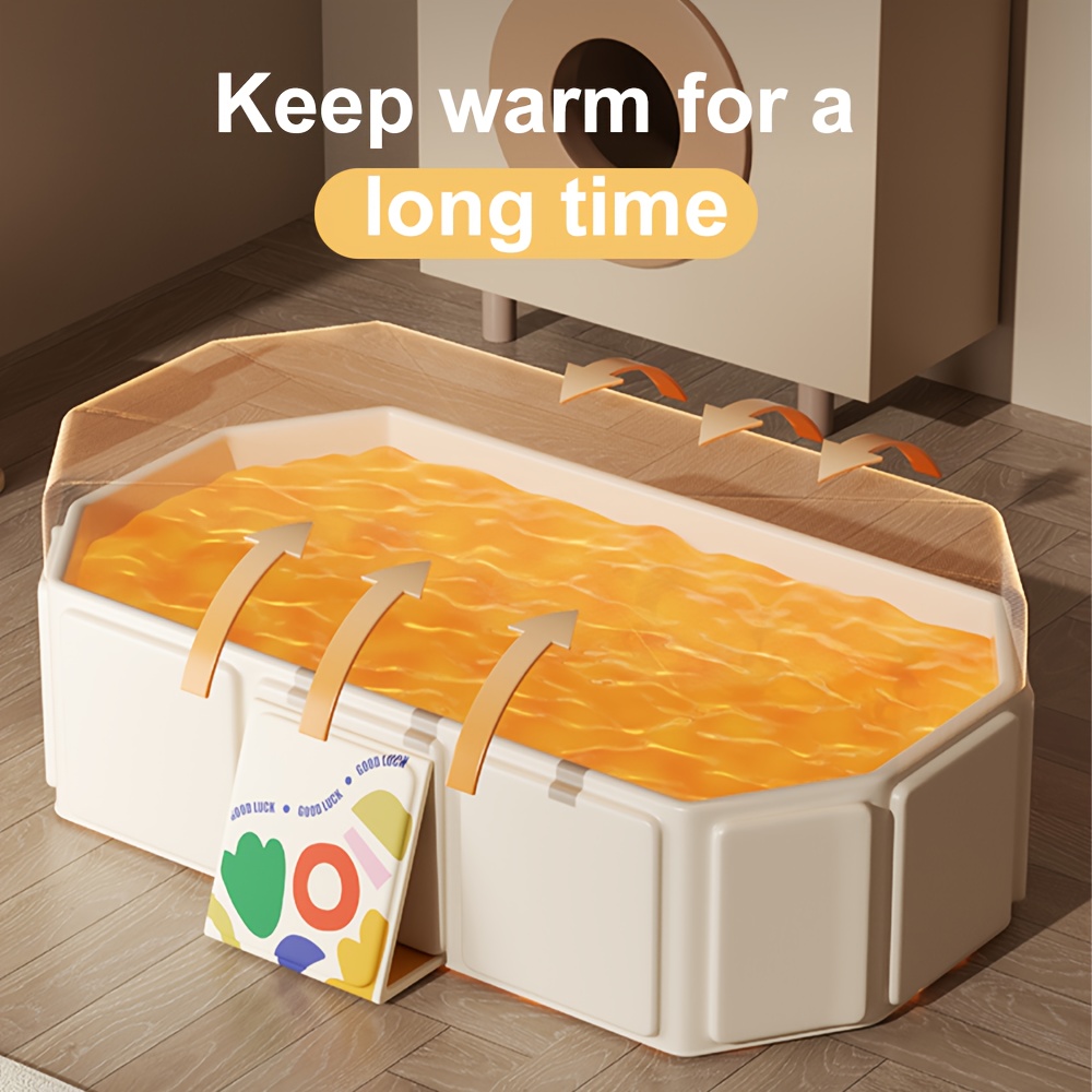 1pc kids portable collapsible bathtub pvc material non slip base ideal for travel small spaces with green white for 0 8 years bathroom gift details 3