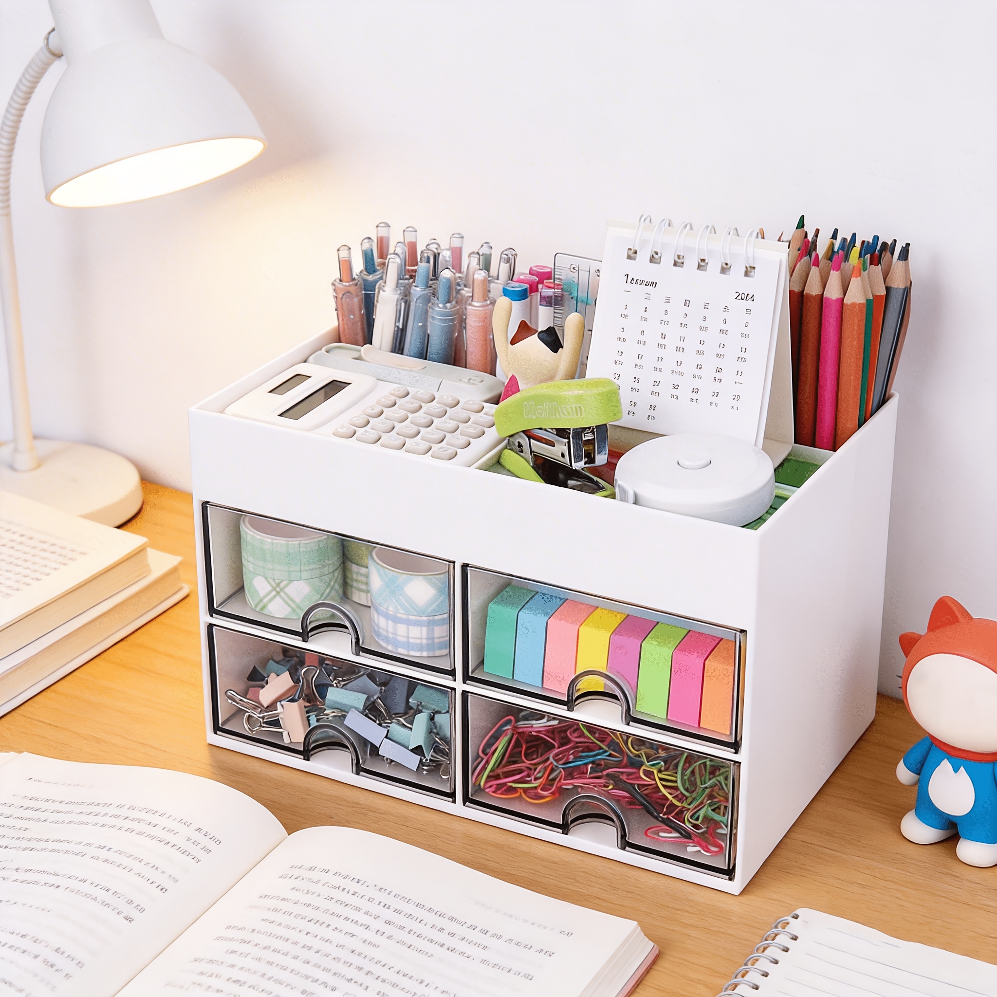 E-shop Schreibtisch- und Schubladen-Organizer, Büro-Organizer mit Schubladen, Schreibtisch-Erweiterungen und Arbeitsplatz-Organizer, Stifthalter,