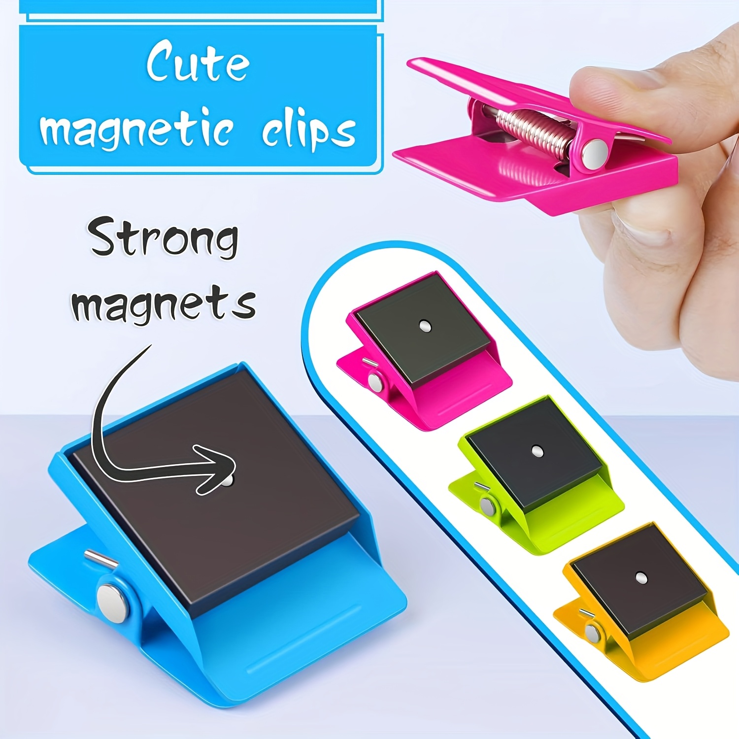 

1/4/8pcs Magnets Magnetic Clips Heavy Duty, Magnet Clips, Whiteboard Magnets Clips, Clips Magnets