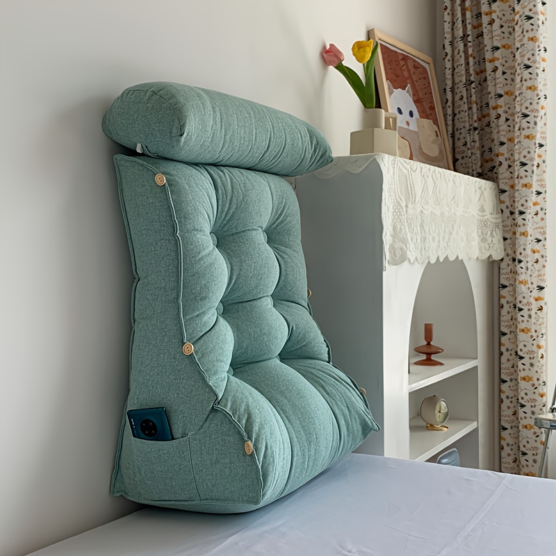 ergonomic arc lumbar support pillow   polyester machine washable cushion for bed chair posture   multi use home office bedroom back relief Product details 0