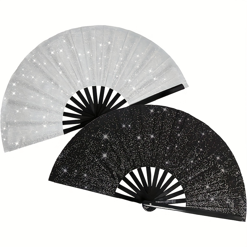 2 Pack Boots On The Ground Fans, Fans For Line Dancing, Large Hand Fans Women Foldable Clack Fan Wedding Party Favor Performance Dance Home Decorations Festival G