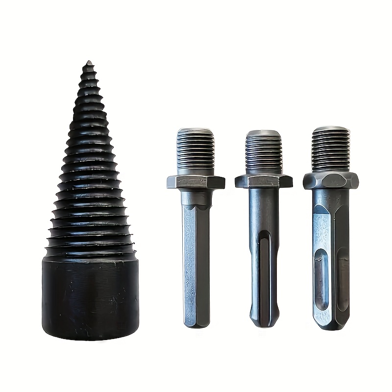 TEMU 1 Set Of High Separation Drill Bits, Removable Drill Bits Wood Splitting Artifact Electric Drill Wood Splitting Drill Bits Firewood Splitting