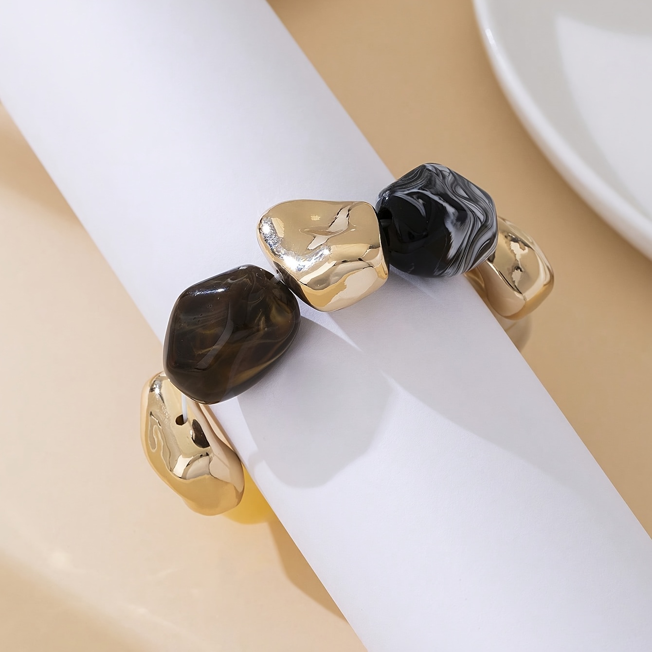 Women's Light Luxury Irregular Bead Elastic Bracelet