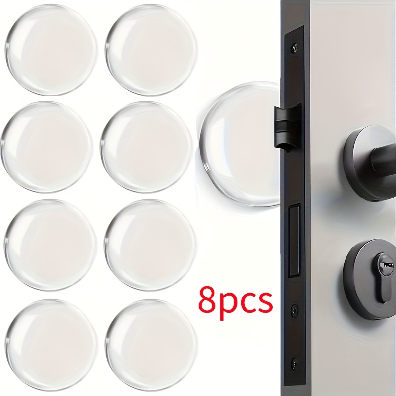 TEMU Shock-absorbing 4/8/12pcs Transparent Self-adhesive Bumper | Noise Reduction, , Reusable For , Pad - Heavy-duty Self-adhesive Wall Protector, No