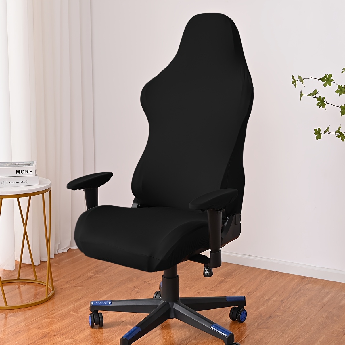 

Solid Color Gaming Chair Cover For Computer, Suitable For Esports And Internet Cafes, Dustproof, Elastic Chair Cover For Office Chairs.