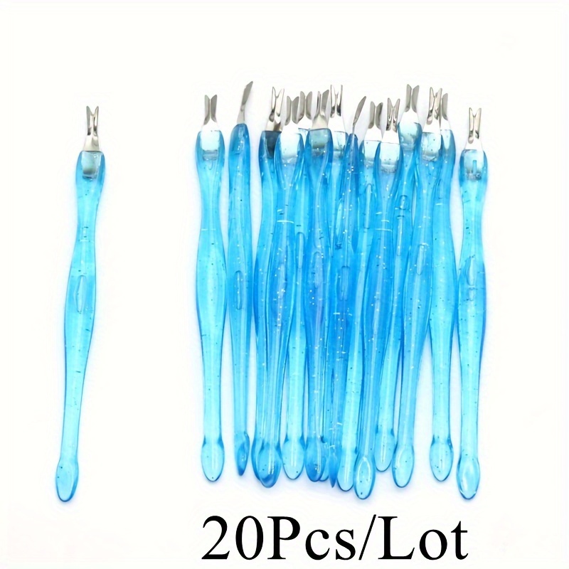 Image of 20pcs/lot Dead Skin Remover, Nail Art Fork Cuticle Remover Pusher Trimmer, Stainless Steel Pedicure Nails Care Nail Art Tools