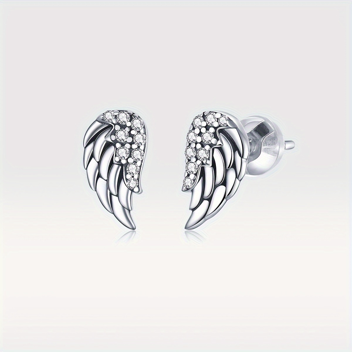 925 angel wings earrings white synthetic - Temu Qatar