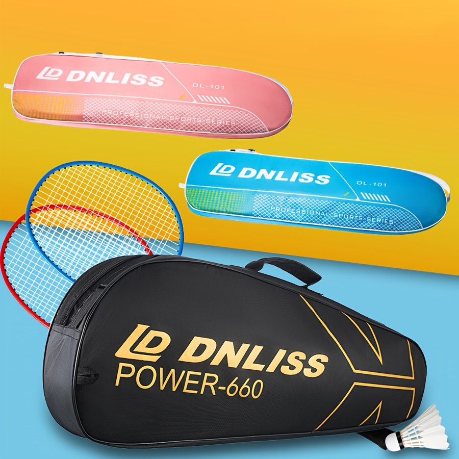 

1pc Feather Racket Cover Shoulder Portable Large Capacity Thickened Oxford Cloth Racket Bag Sports Bag