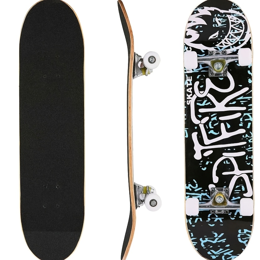 Image of High-quality Four-wheeled Skateboard - Double-kick Design - Suitable For Street Style And Skate Parks - Complete Skateboard - Skateboard, Without Battery