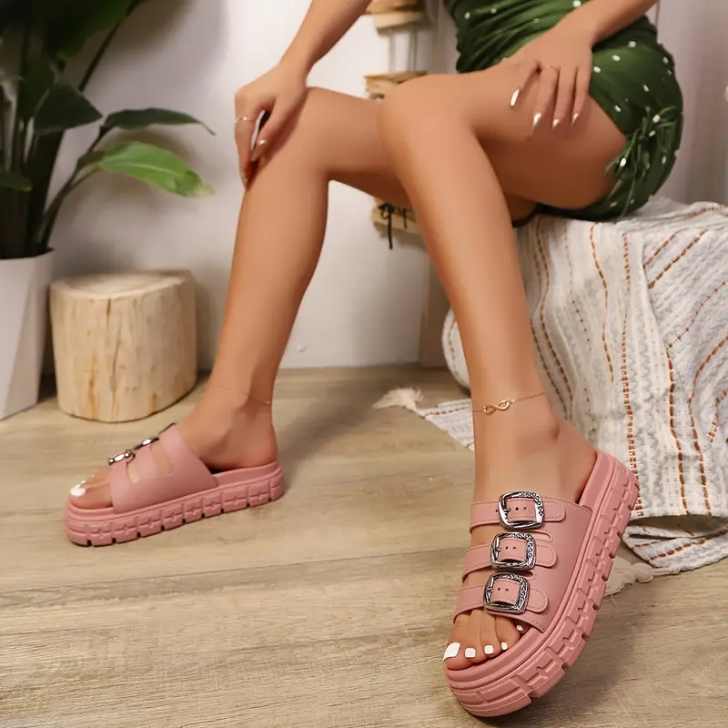womens beach vacation sandals with thick sole three straps comfortable and breathable non slip bohemian for summer outdoor and home use Product details 26