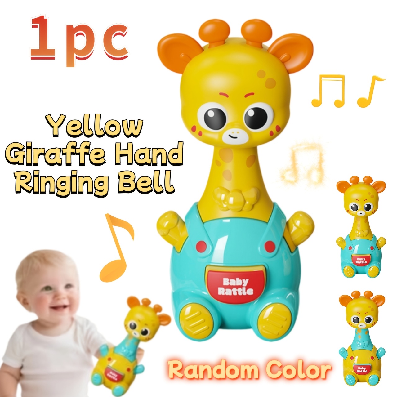Image of Baby-grade Vibrating Hand For Sensory And Hearing Development - Grip Training, Soothing Tactile Stimulation With Colorful Abs Resin, Ideal Birthday Gift For Infants And Toddlers 0-3 Years.random Color
