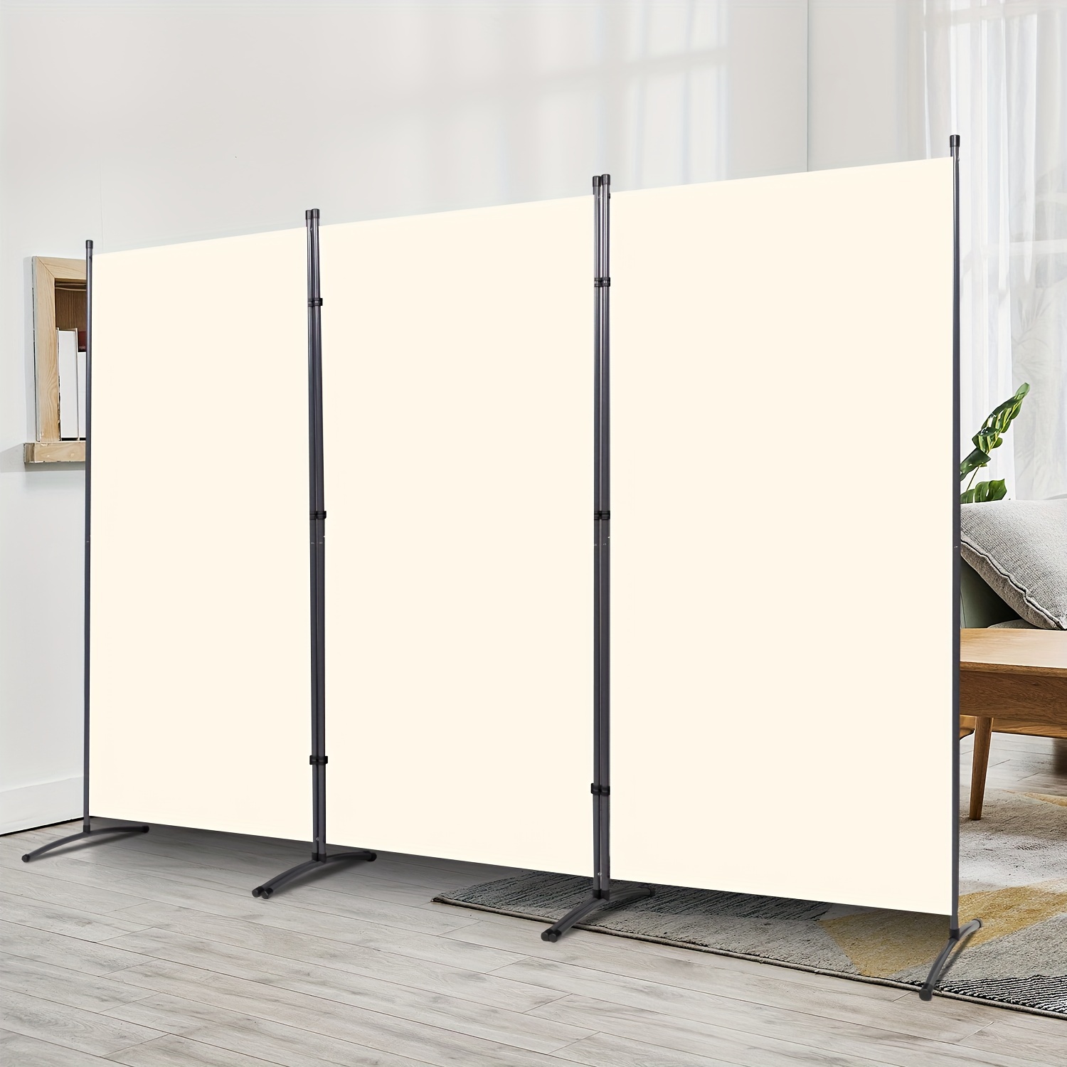 

Room Divider, Portable Office Divider Room Divider Wall Divider Screen 3 Panel, Folding Partition Privacy Screen Walls Dividers For Room Separator, Beige