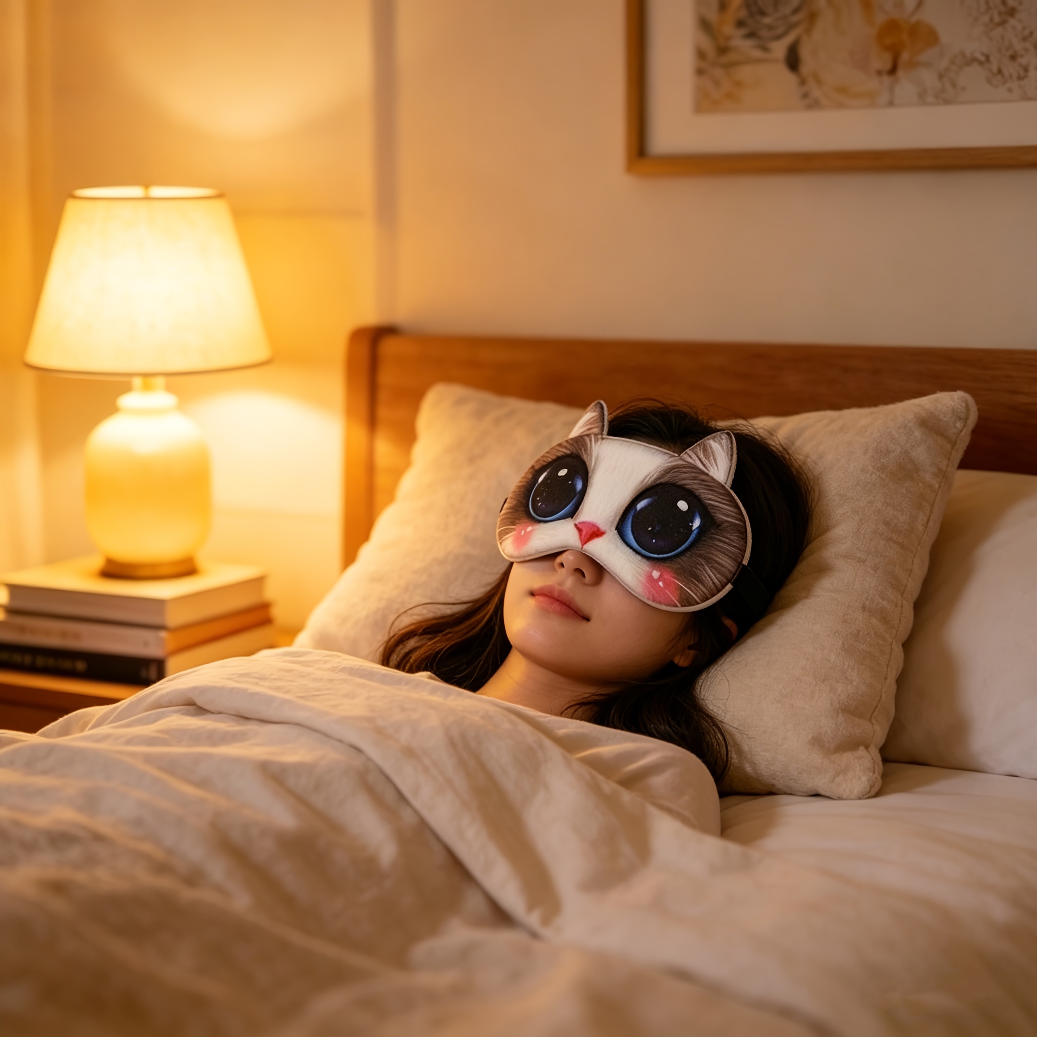 TEMU Masque de sommeil créatif 3D motif animal de dessin animé , masque pour adultes confortable et anti-lumière, matériau doux, au sommeil , idéal