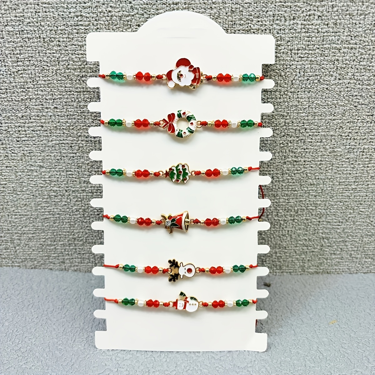 

6pcs Christmas New Hot , Christmas Tree, Christmas Elk, Christmas Snowman, Christmas , Set Bracelet