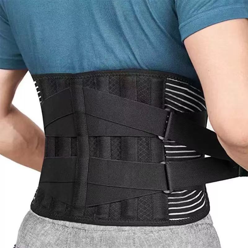 1pc unisex adjustable   waist belt with waist support durable non stretch fabric with 6 support stays ideal for workouts gym and yoga hand washable solid   practical gym accessory
