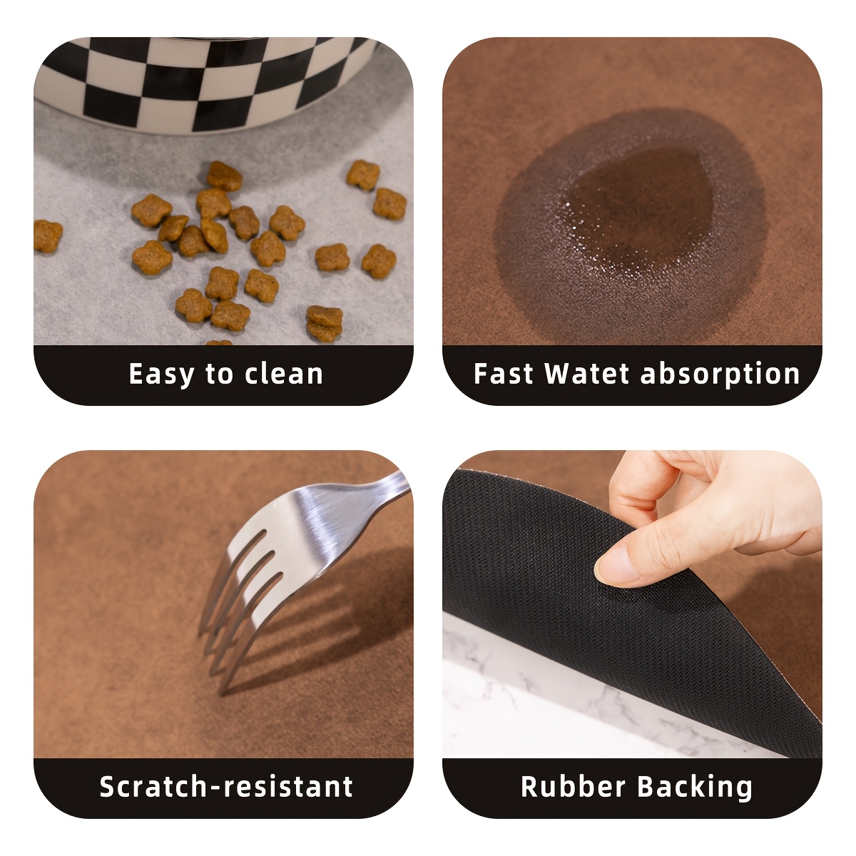 Personalized Dog Food Mat Featuring Your Pet's Name