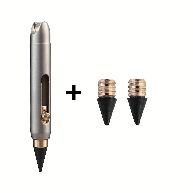 Image of Mini Pure Titanium Eternal Pen, Sharp-free Erasable Pencil Gift, Outdoor Portable Key Chain Pendant, Pocket Pen, Travel Emergency Writing