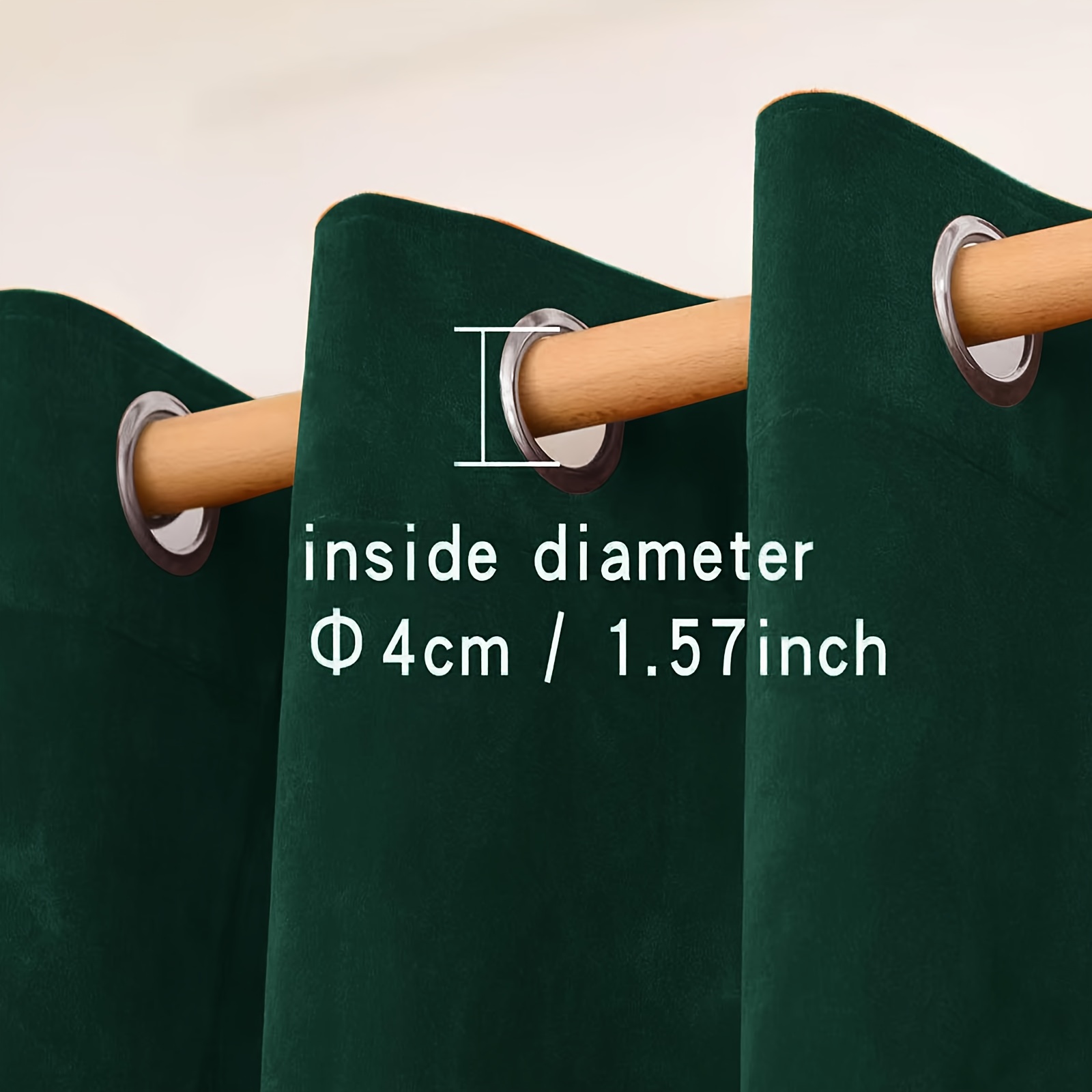 TEMU 1pc Elegant European Style Blackout Curtain - Light Blocking, Grommet Top, Polyester, Hand Wash Only, Perfect For Living Room, Bedroom, Dining