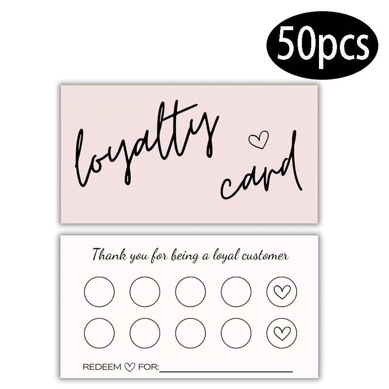 TEMU 50pcs, Carte de 10 Perforations Système de récompense | Carte perforée |