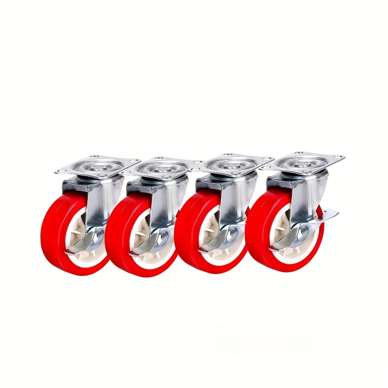 TEMU Kit di ruote silenziose 4/8 pezzi, set di ruote girevoli per impieghi gravosi, ruota universale silenziosa da 1,25 pollici, adatta per carrelli,