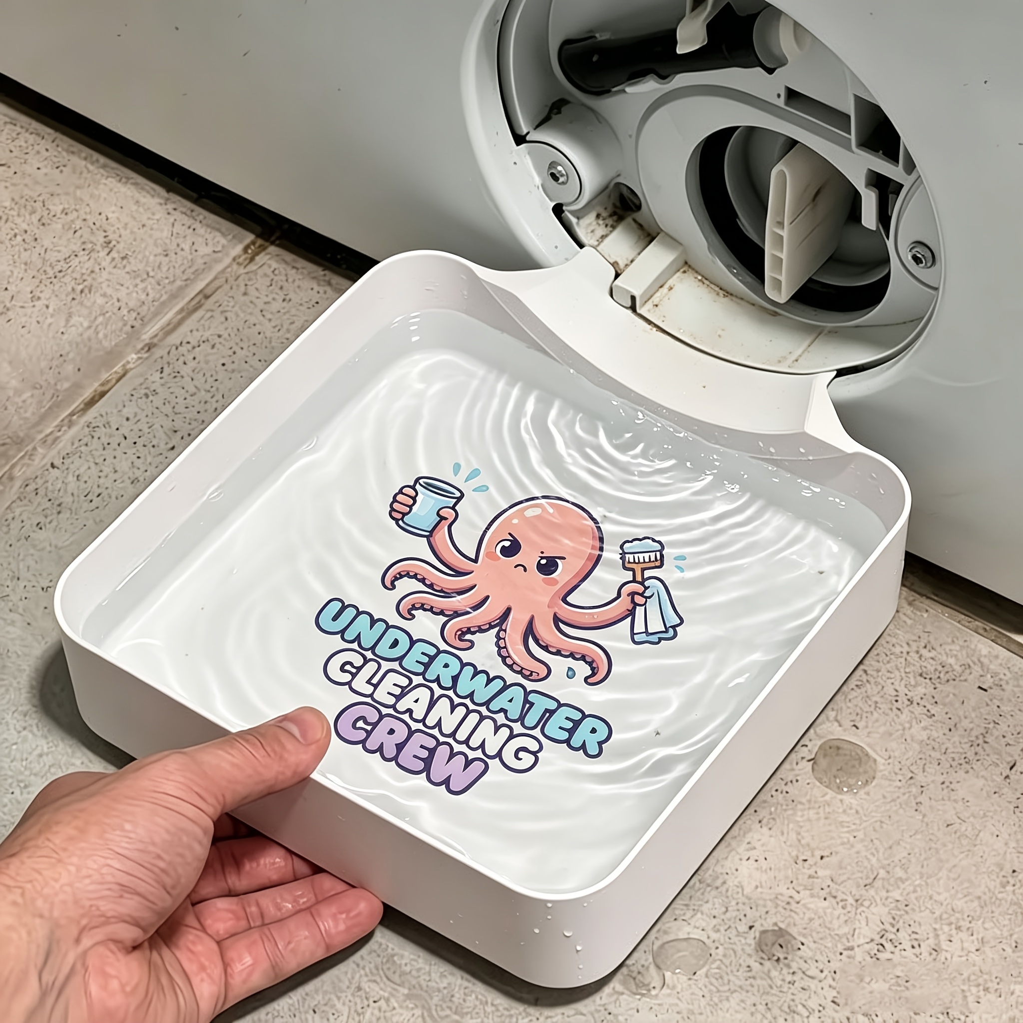 Cleans The Washing Machine' Drain Tray, Preventing Water Leakage And Dirt Contamination. Essential For Cleaning And Maintenance, Practical And Durable